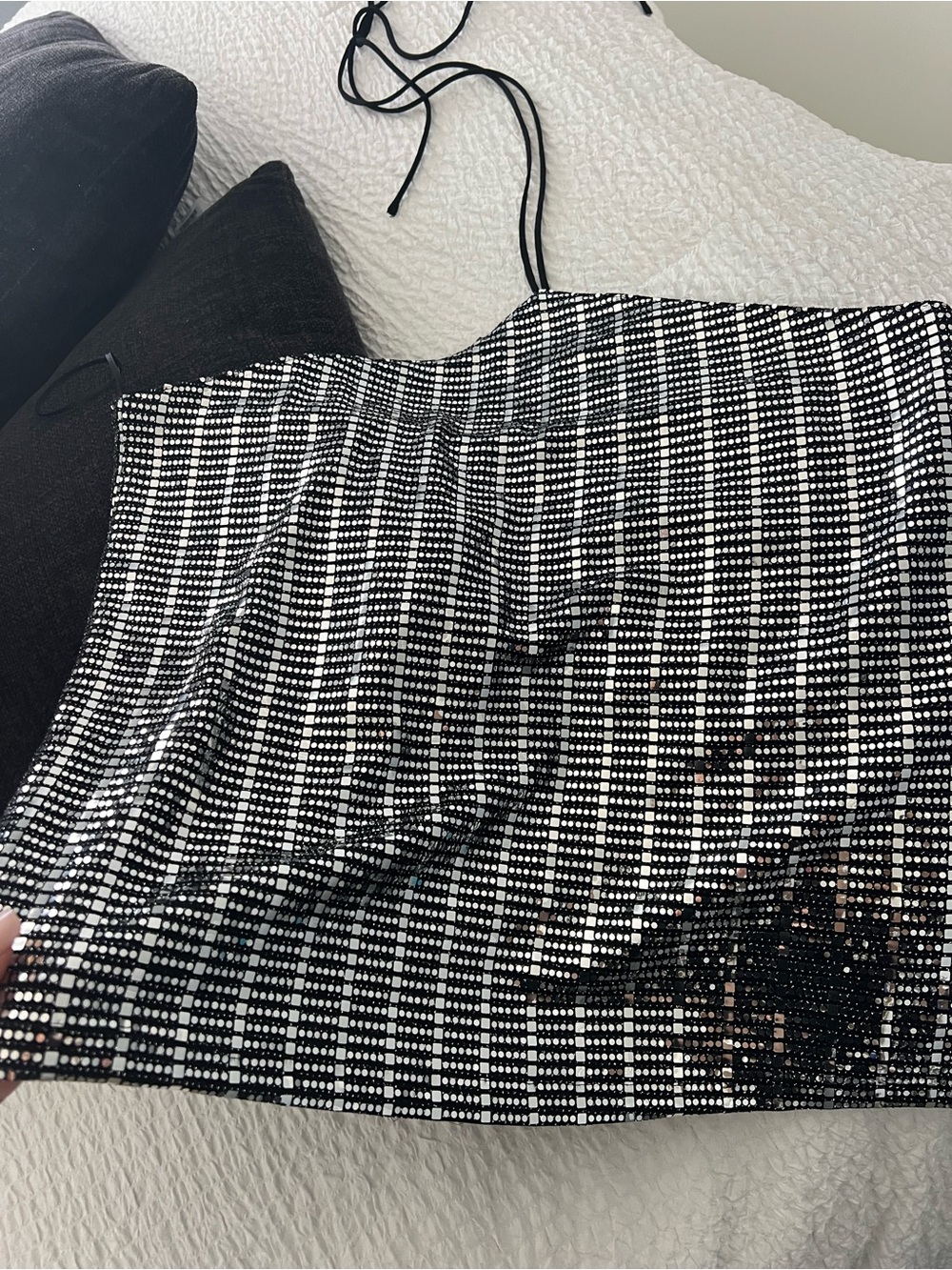 Zara sequined halter top